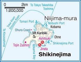 Shikinejima Island map