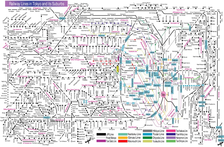 Tokyo rail map