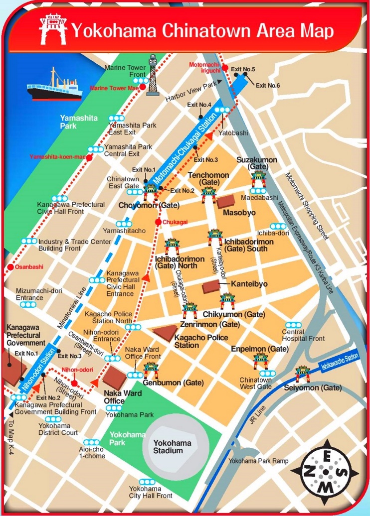 Yokohama Chinatown Map
