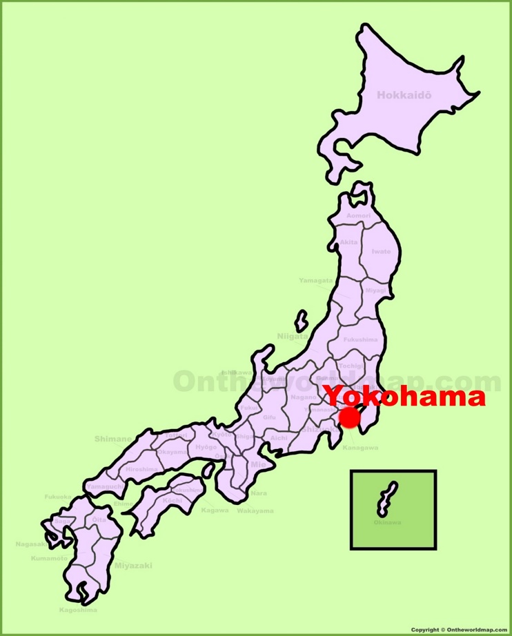 Yokohama location on the Japan Map