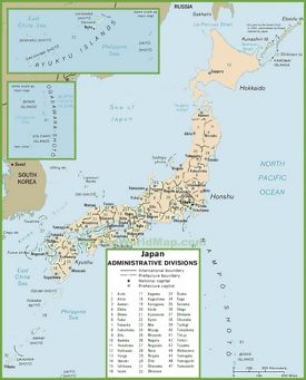 Japan political map