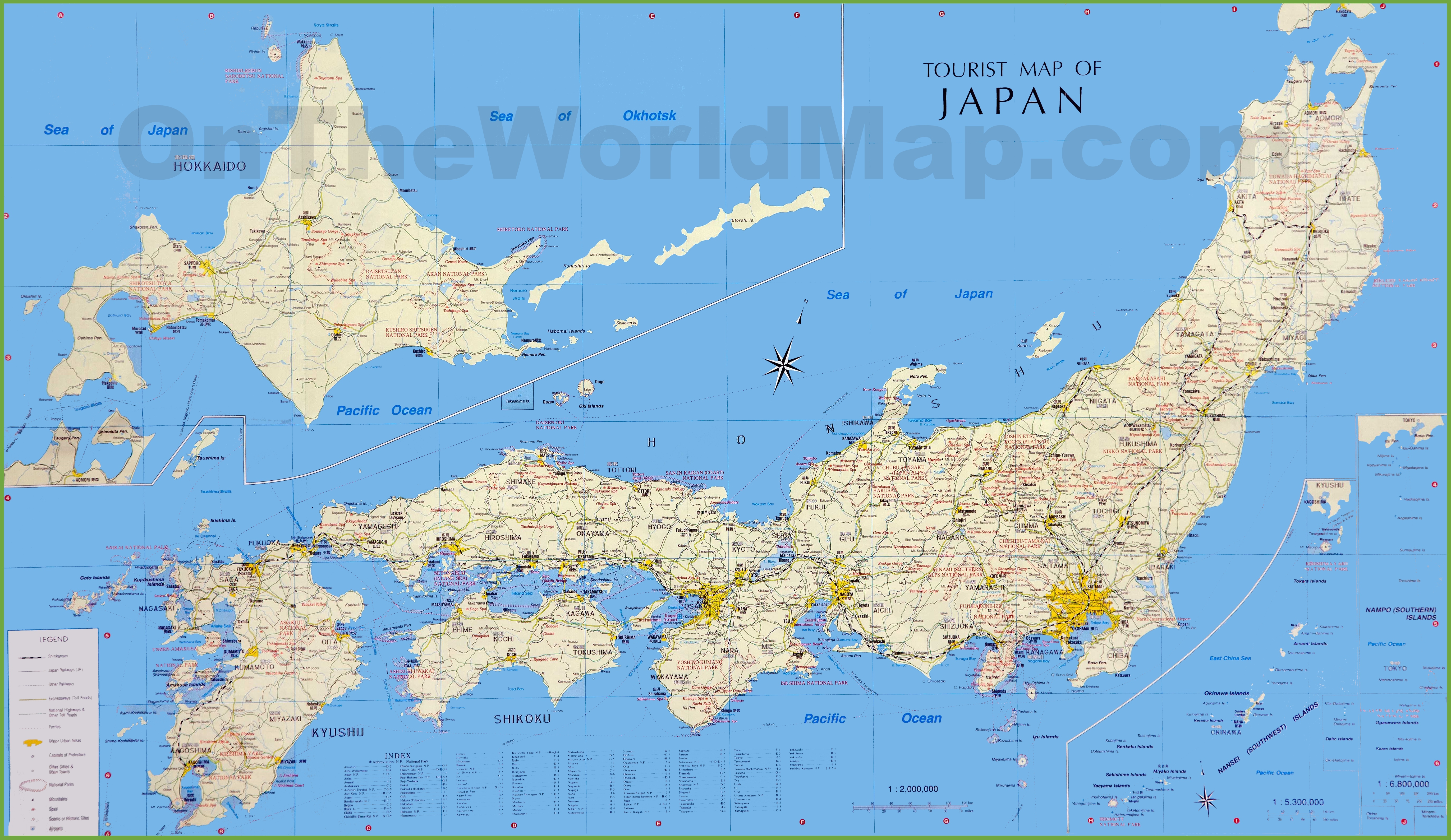 Map Of Japan Cities In English - United States Map