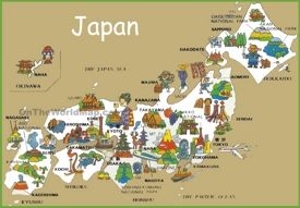 Pictorial Travel map of Japan