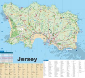 Jersey tourist map
