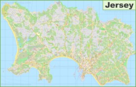 Large detailed map of Jersey