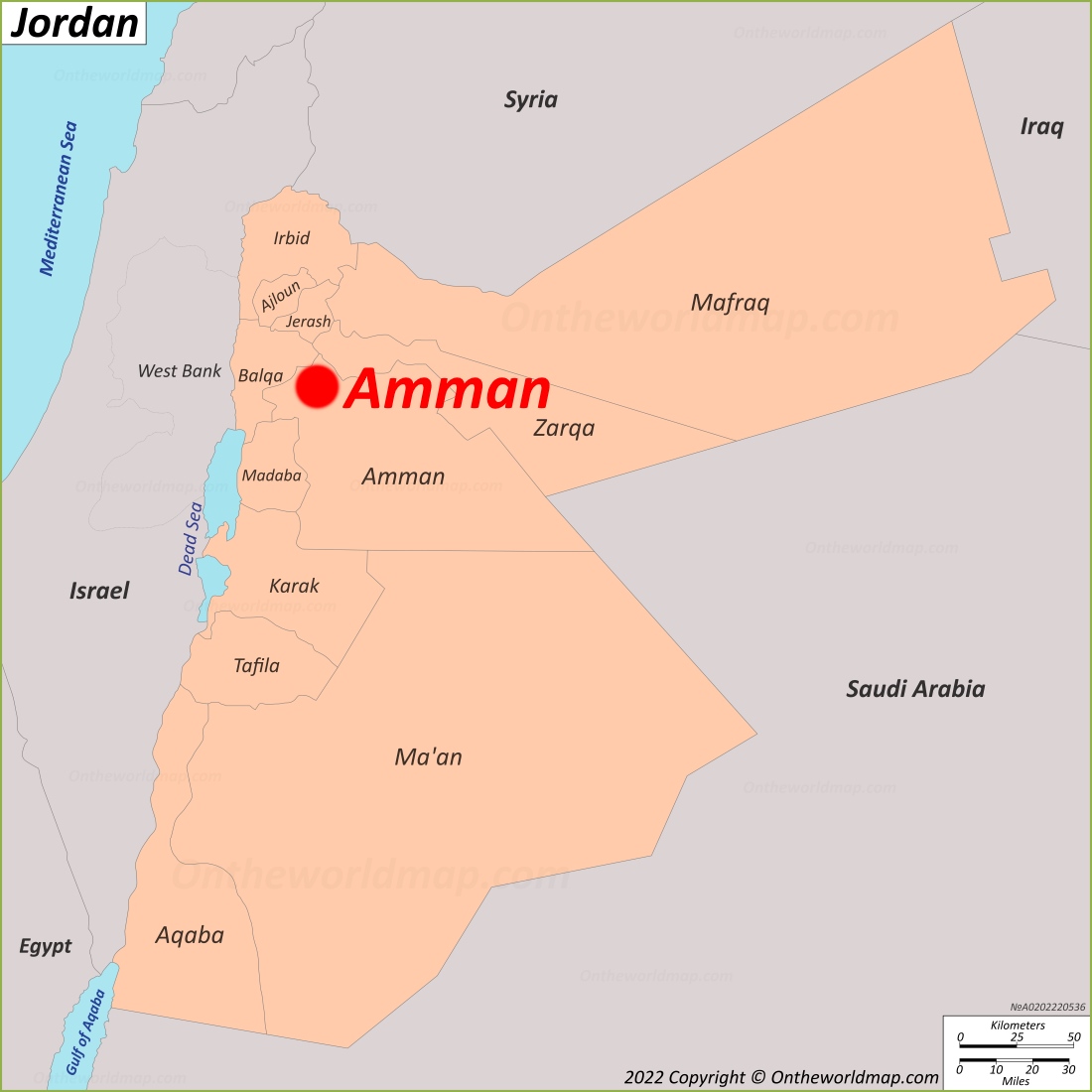 Amman Location Map