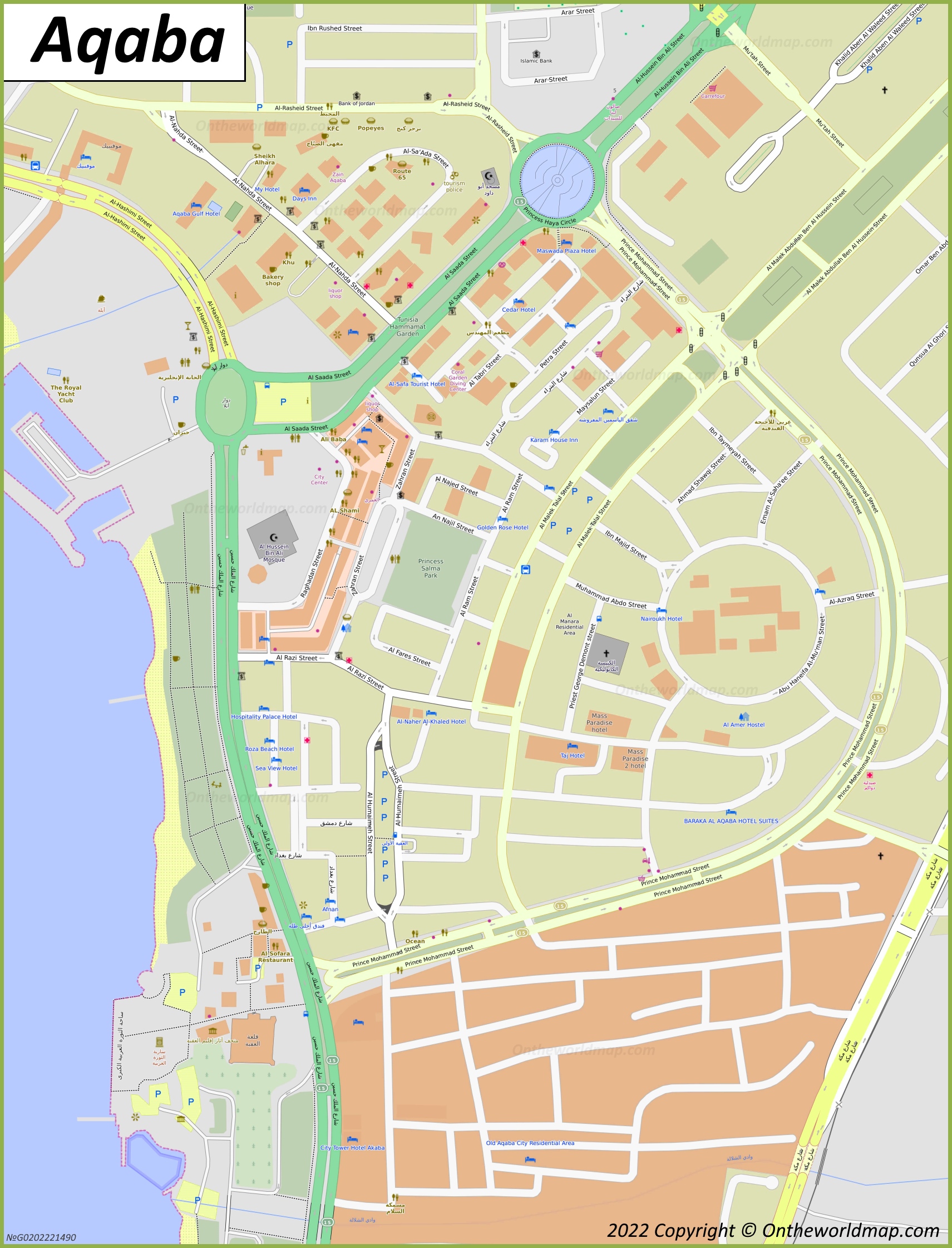 Aqaba City Centre Map