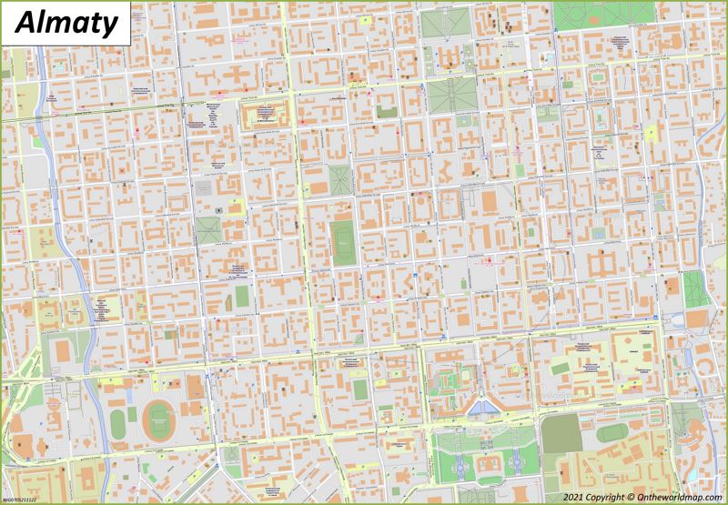 Almaty City Centre Map