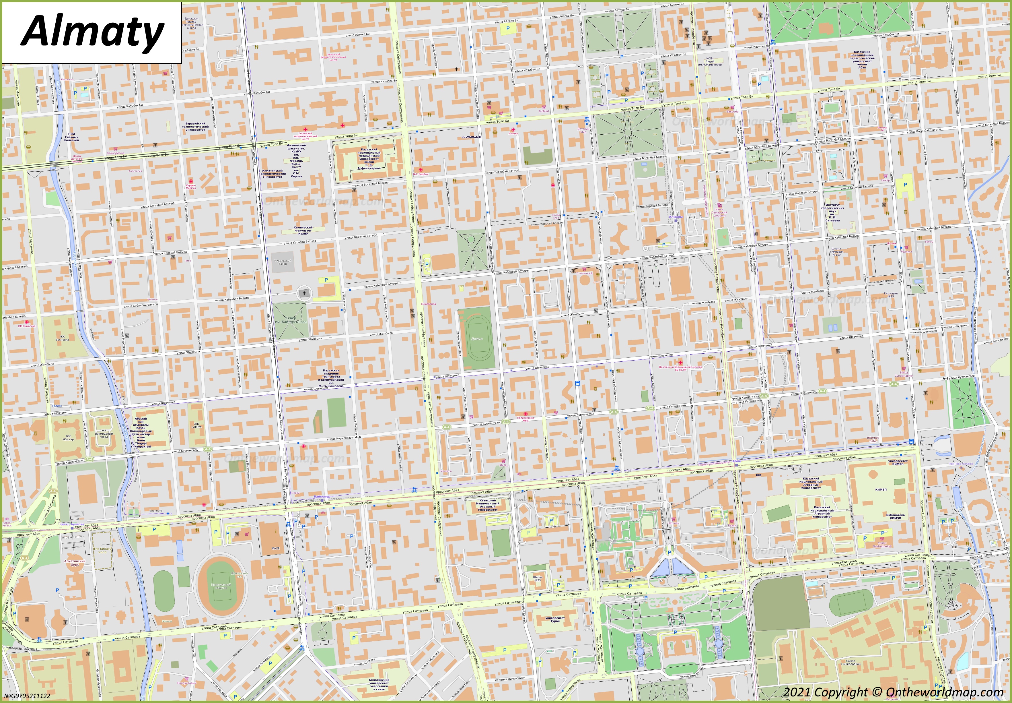 Almaty City Center Map