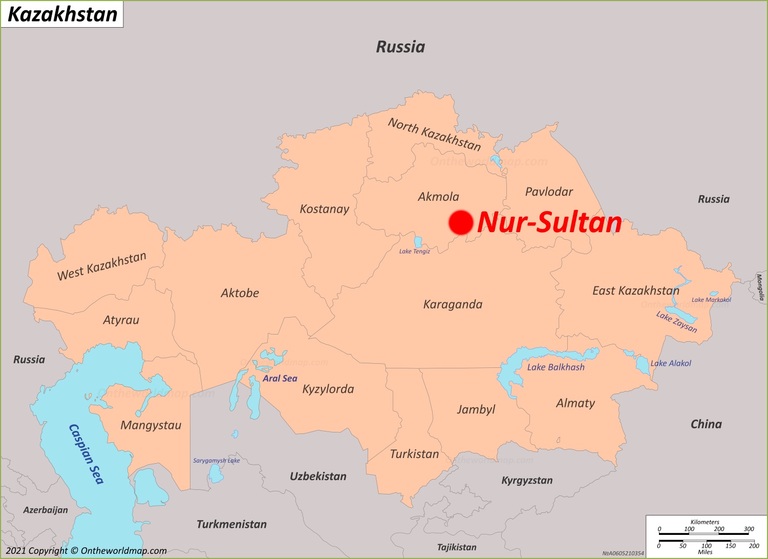 Nur-Sultan Location Map