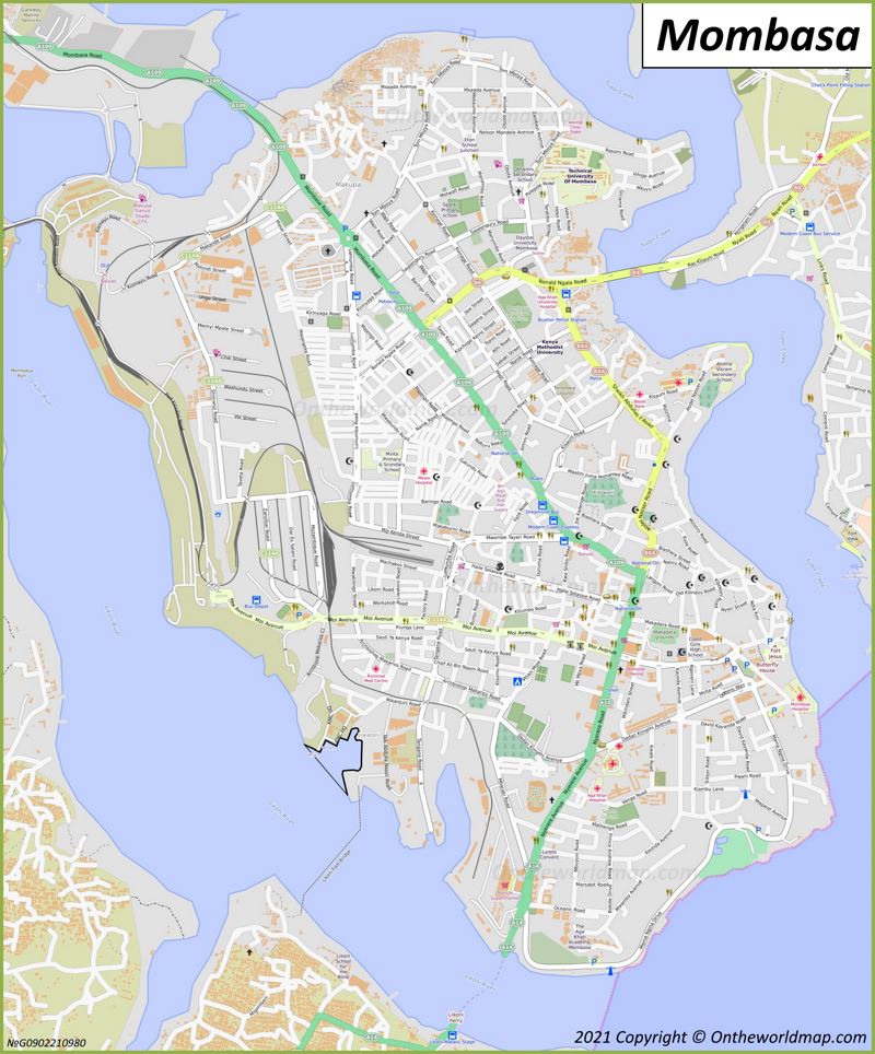 Mombasa Africa Map