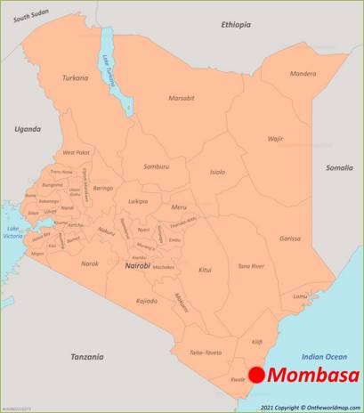 Mombasa Location Map