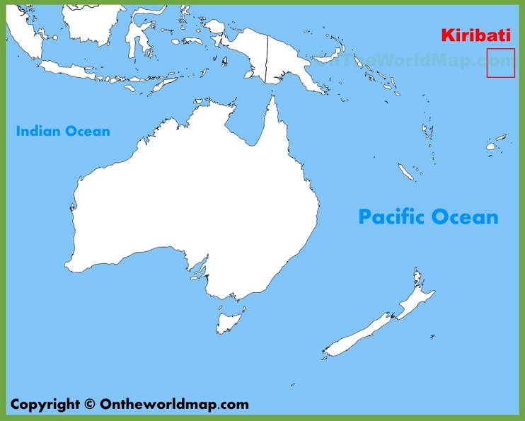 Kiribati location on the Oceania map