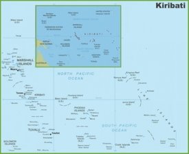 Kiribati political map