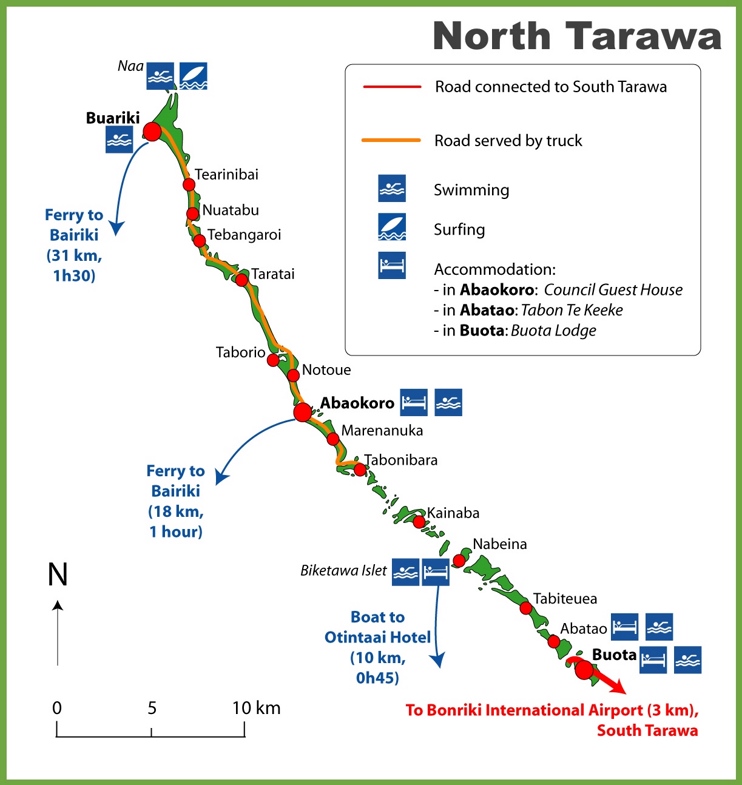 North Tarawa map