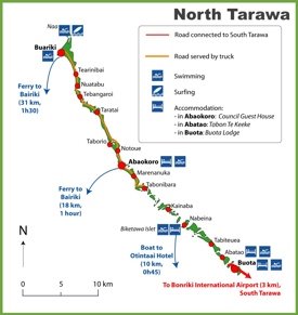 North Tarawa map
