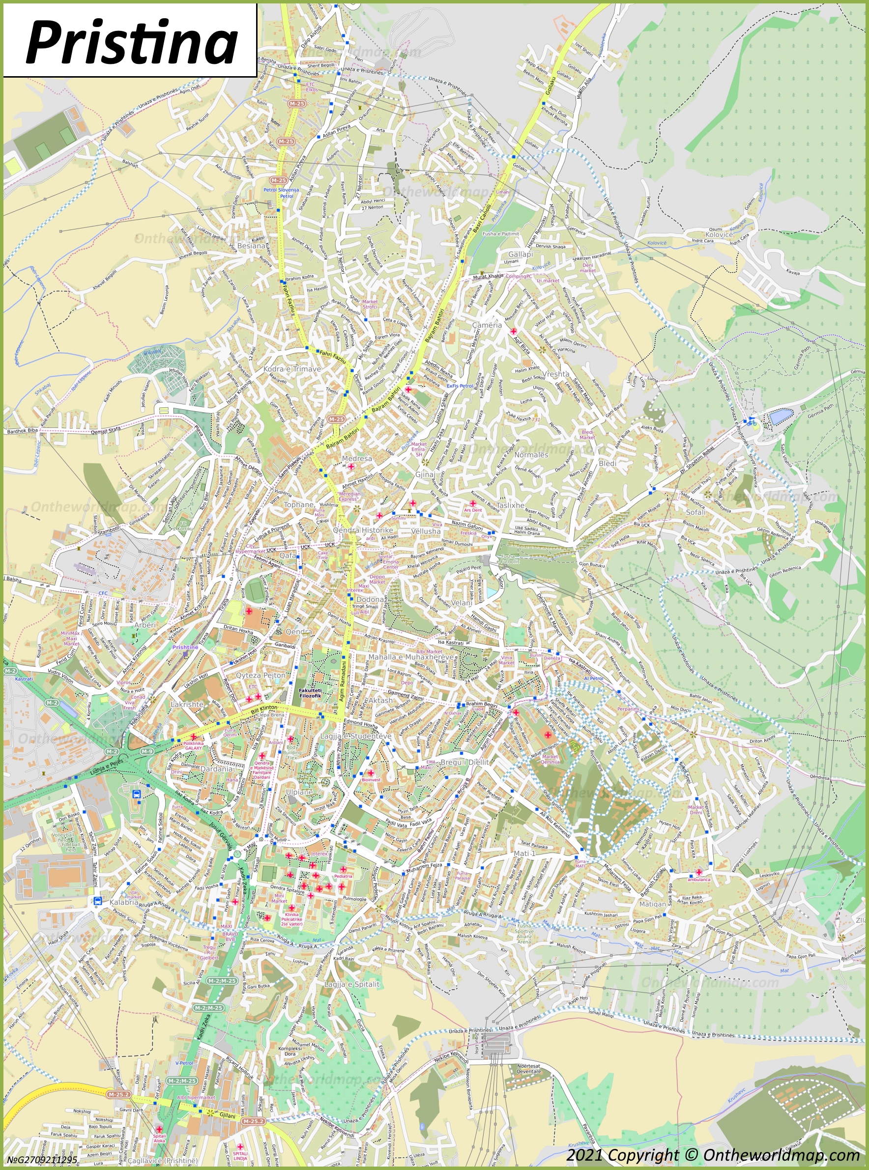 Map of Pristina