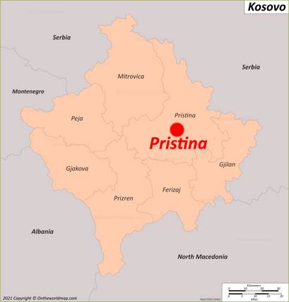 Pristina Location Map