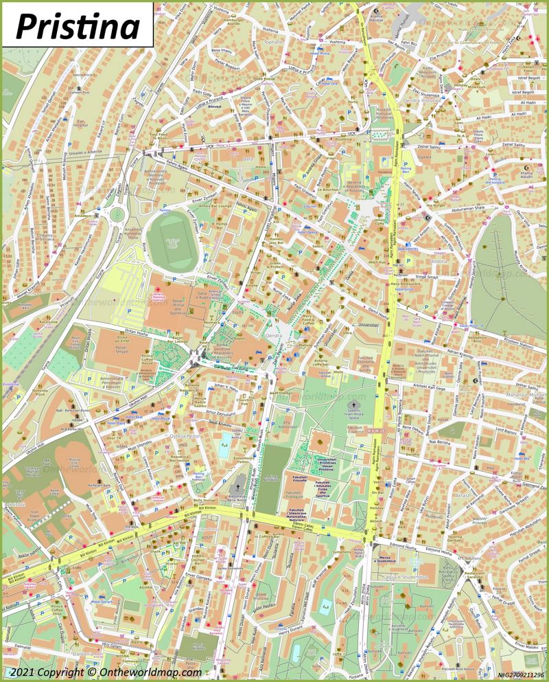 Pristina Old Town Map