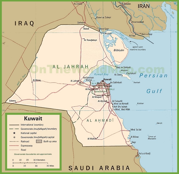 Kuwait political map