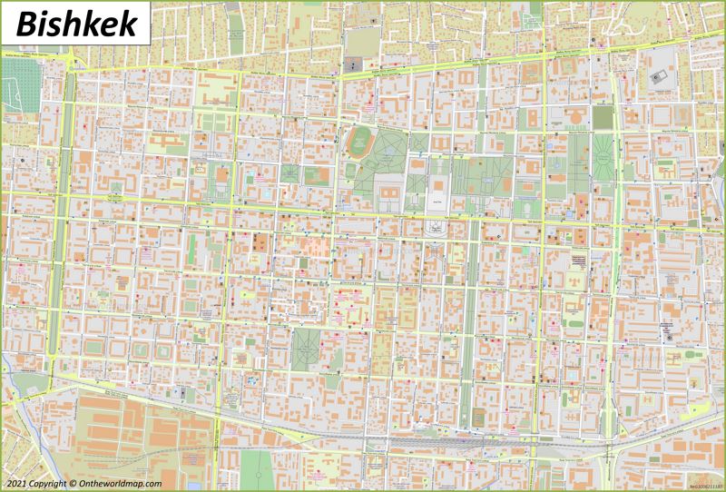 Bishkek City Center Map Max 