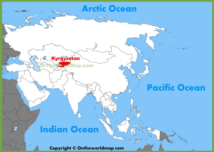 Kyrgyzstan location on the Asia map