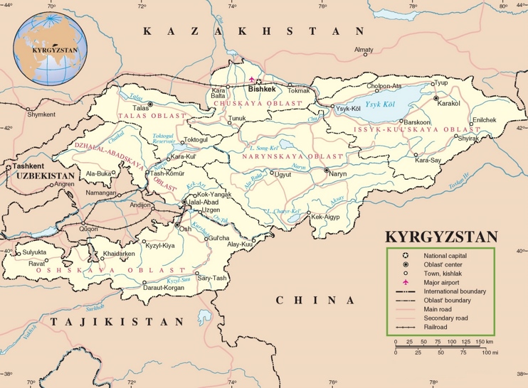 Kyrgyzstan road map