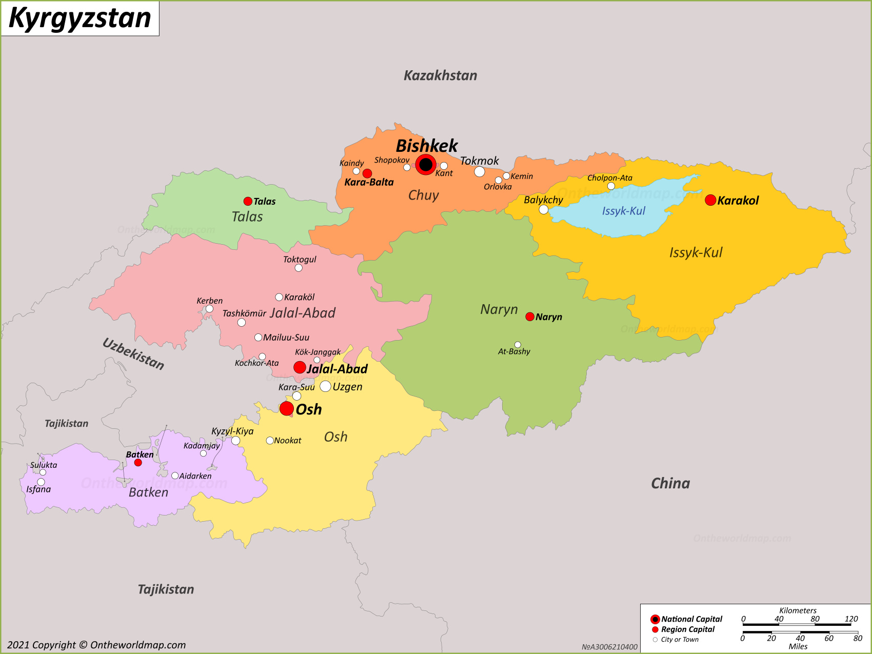 map of kyrgyzstan regions        <h3 class=