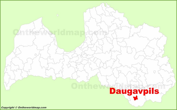 Daugavpils location on the Latvia Map