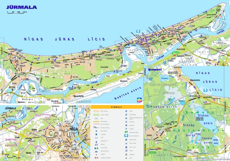 Jūrmala tourist map