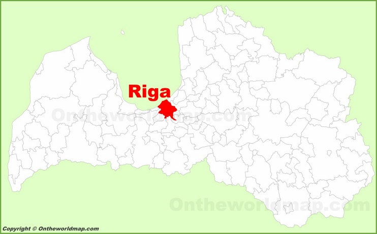 Riga location on the Latvia Map