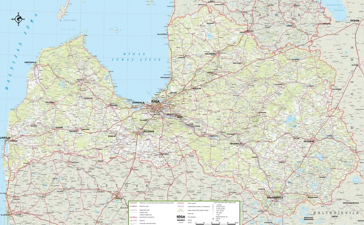 Latvia road map
