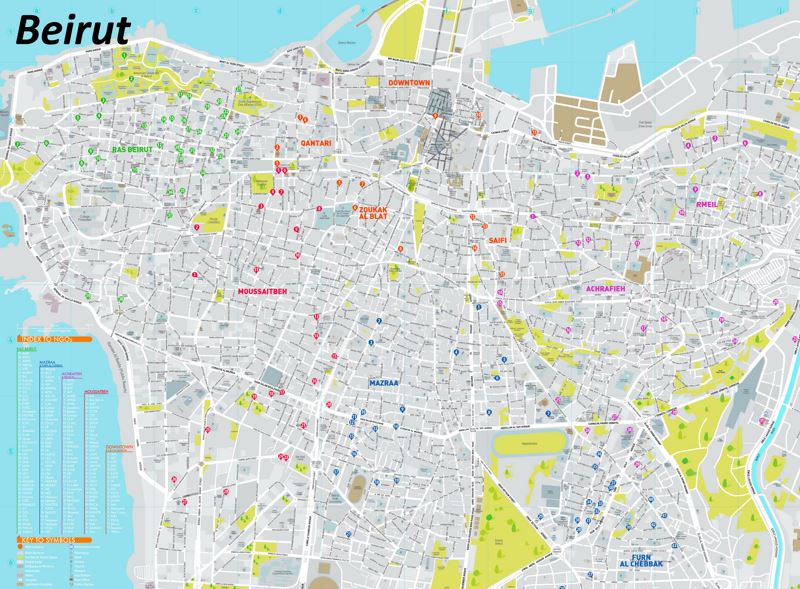 Map of Beirut