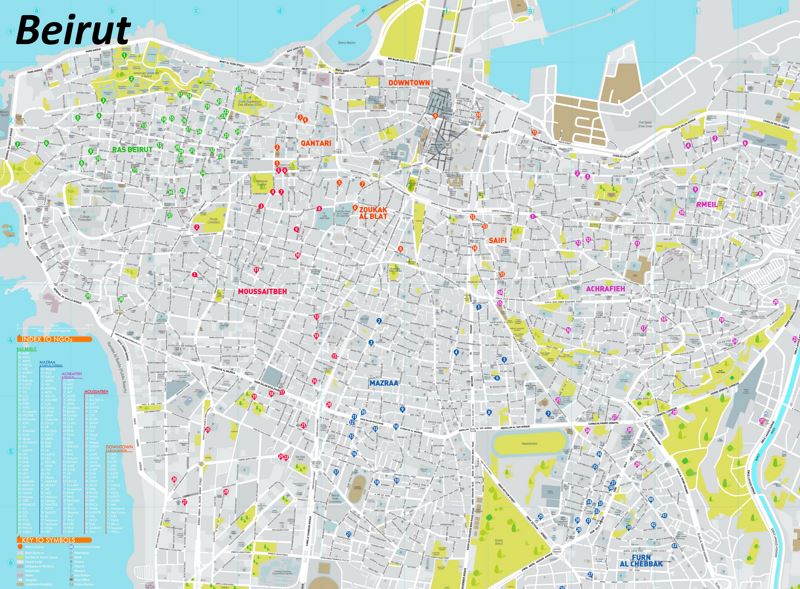Beirut Map Lebanon Discover Beirut With Detailed Maps