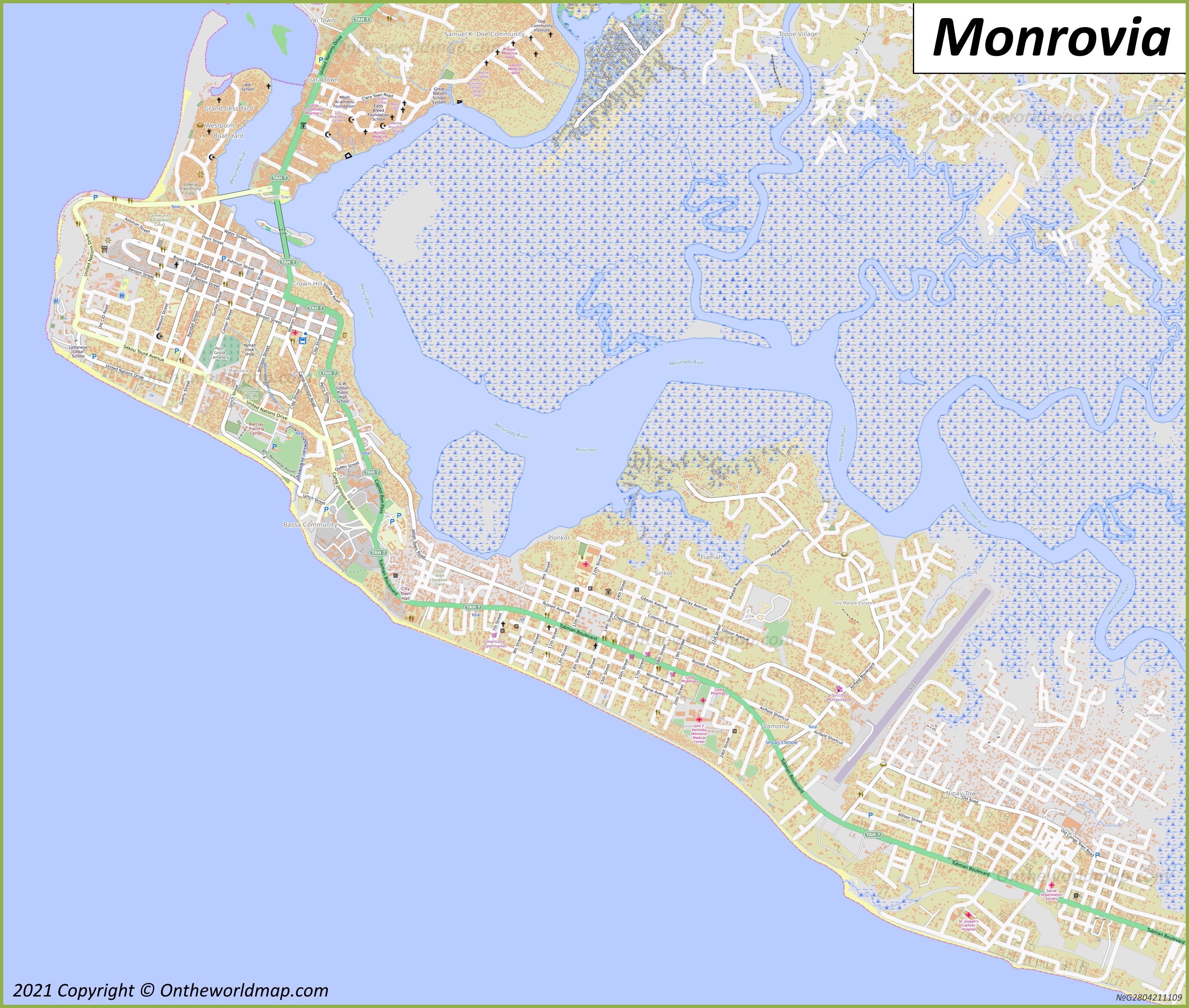 Map of Monrovia