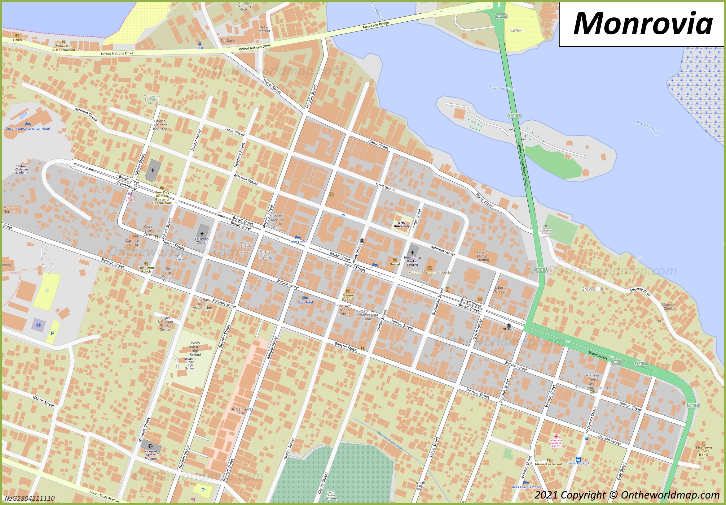 Monrovia City Center Map