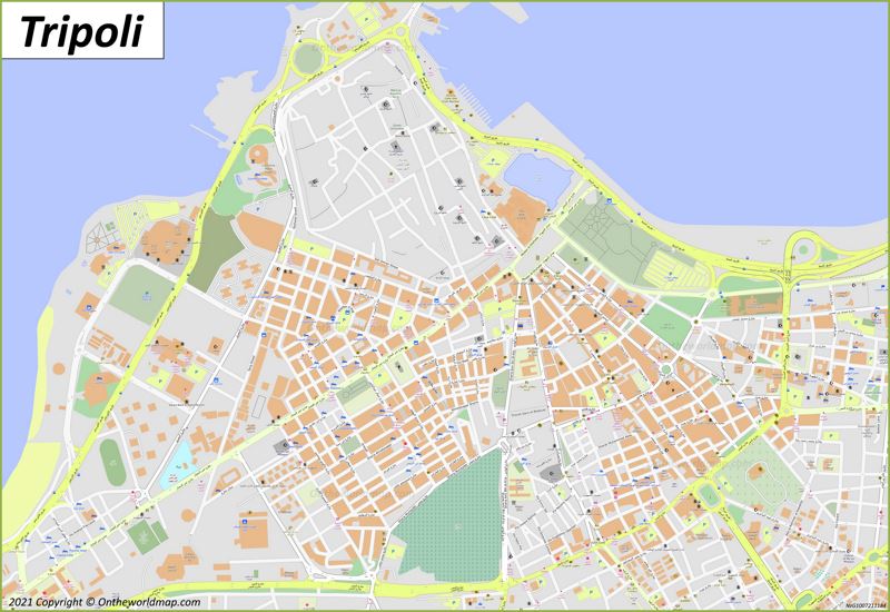 Tripoli Map Libya Detailed Maps of Tripoli Tripoli Old Town Map