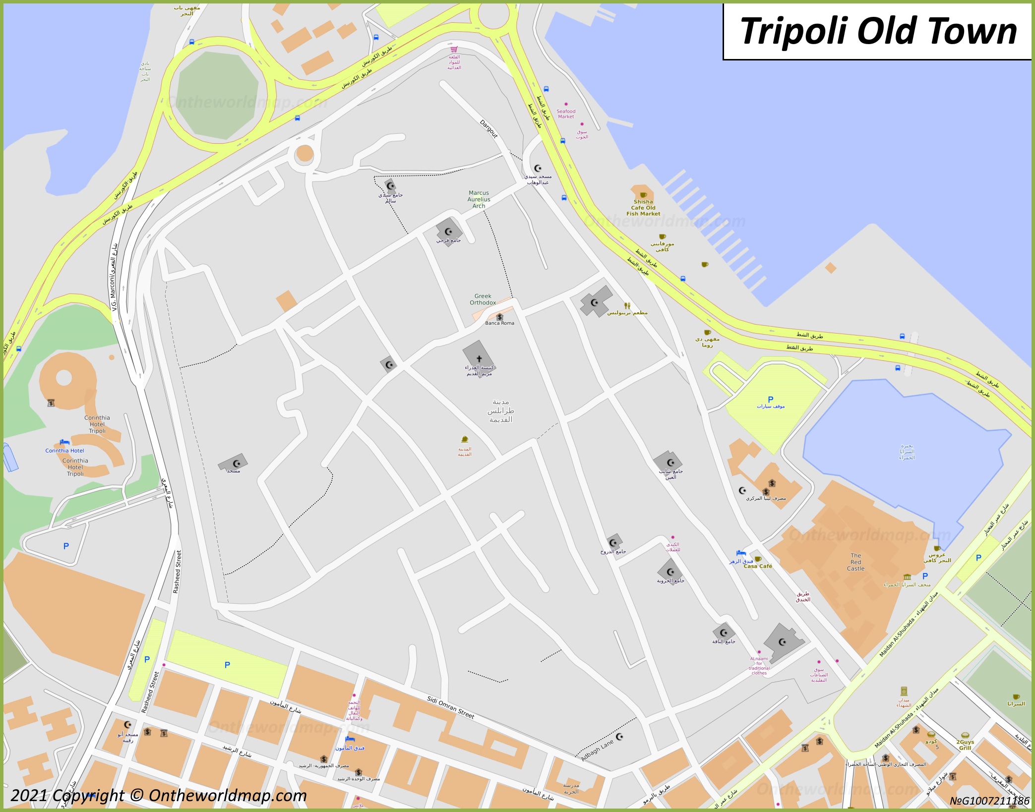Tripoli Old Town Map