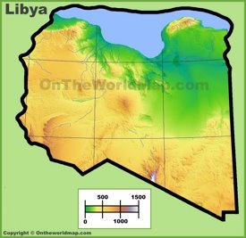 Libya physical map