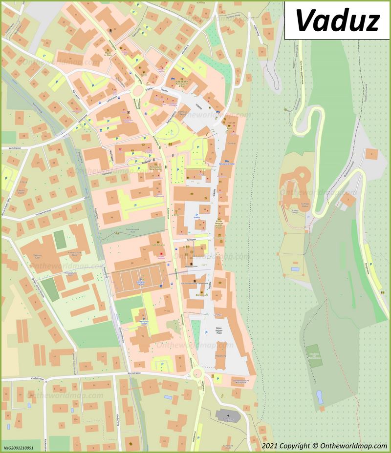 Vaduz Old Town Map