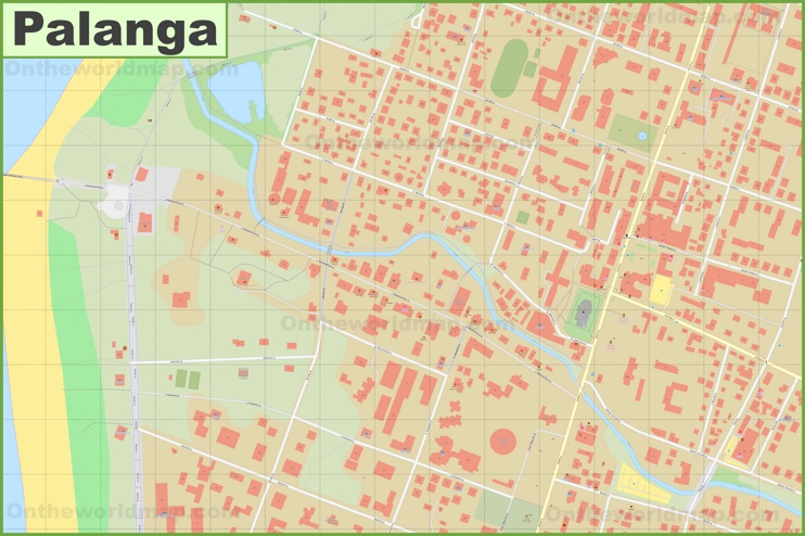 Palanga city center map