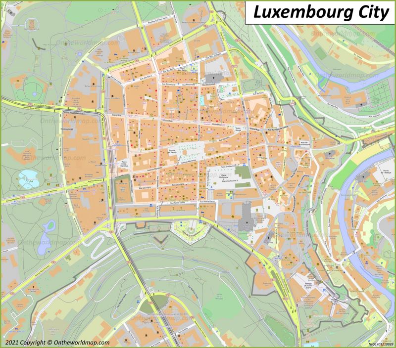 Luxembourg Old Town Map