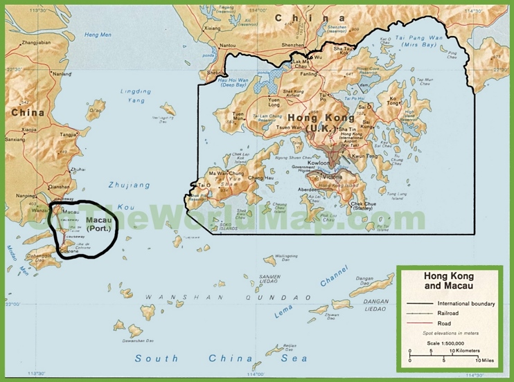 Macau political map