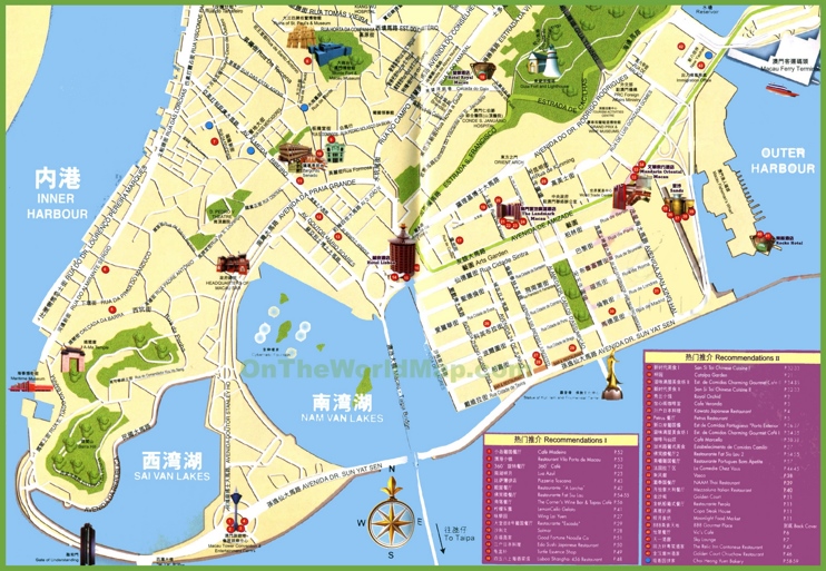 Macau tourist map