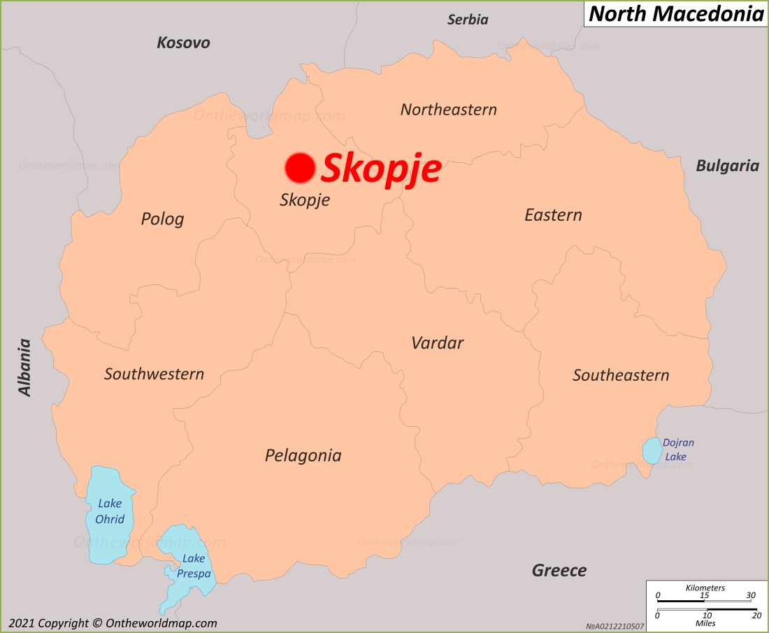 Skopje Location Map