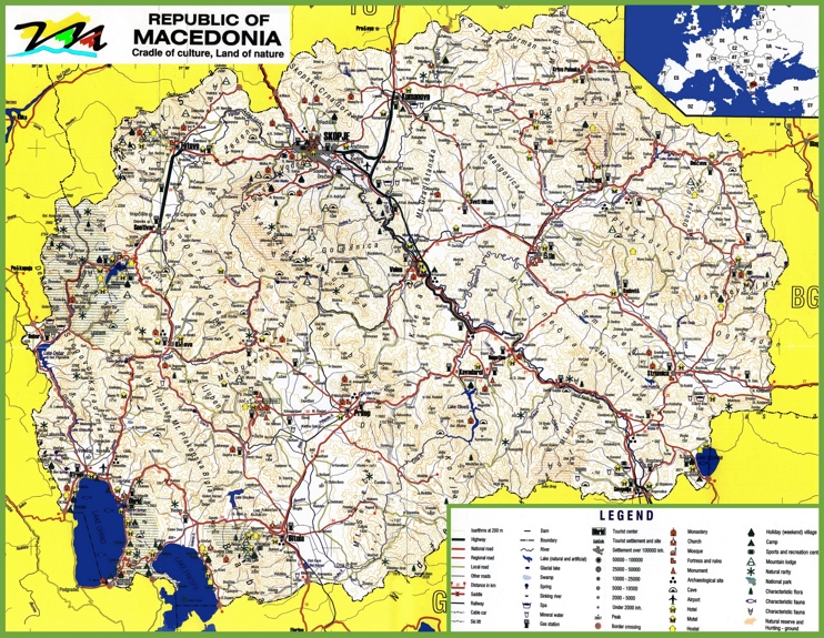 Macedonia tourist map