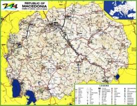 North Macedonia tourist map