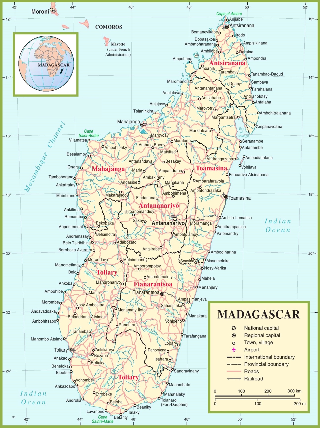 Political Map Of Madagascar