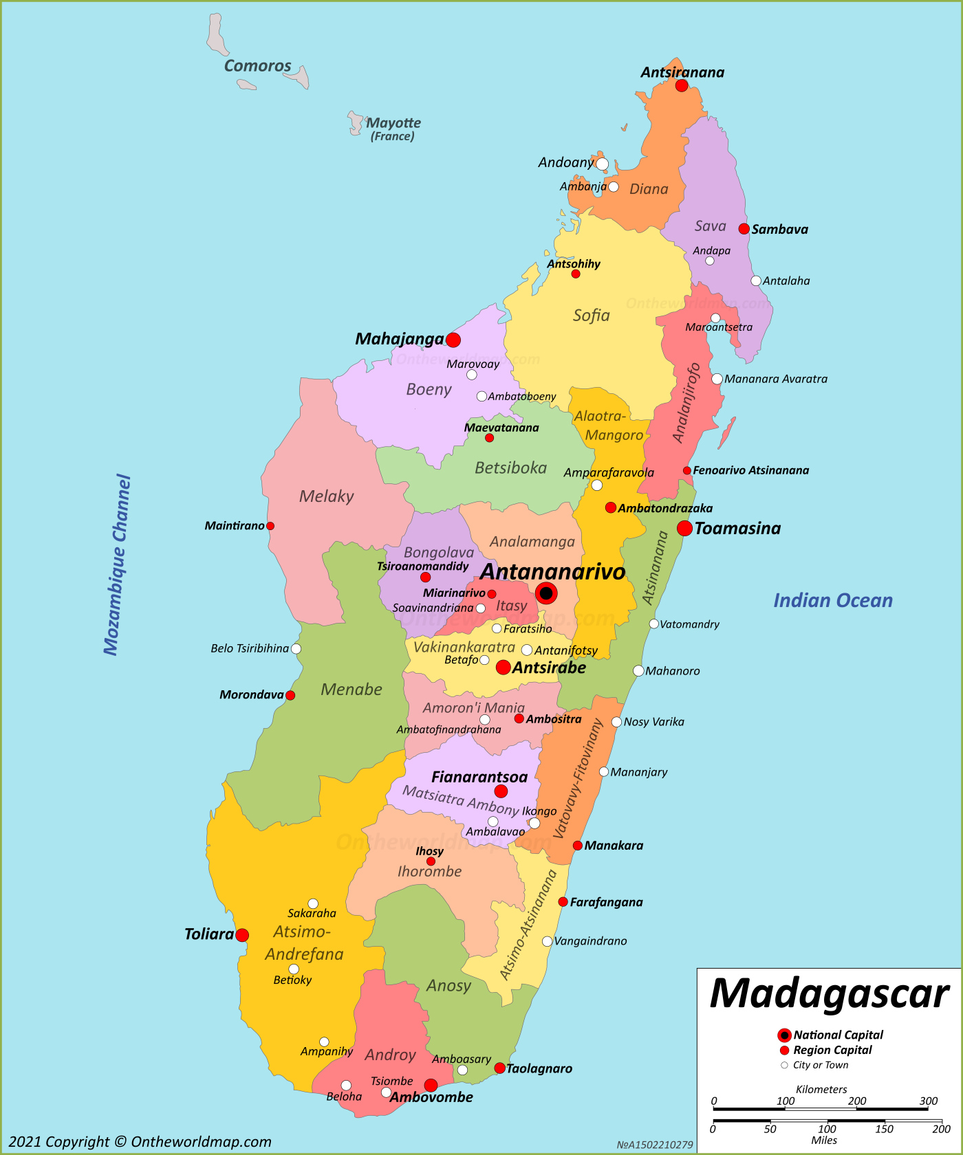 Detailed Illustrated Map Of Madagascar Madagascar Africa Mapsland