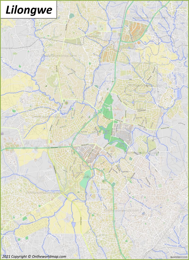 Lilongwe Map | Malawi | Detailed Maps of Lilongwe